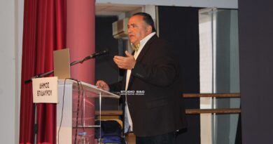 Ομιλία του Μανώλη Σφακιανάκη στην ενορία Αγίου Βασιλείου στο Λυγουριό Αργολίδας