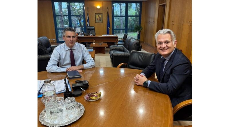 Υποδομές και ανάπτυξη στο επίκεντρο της συνάντησης Δημήτρη Πτωχού με τον Υπουργό Χρίστο Δήμα