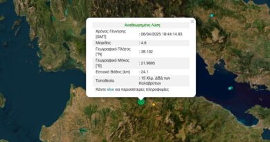Σεισμός στα Καλάβρυτα