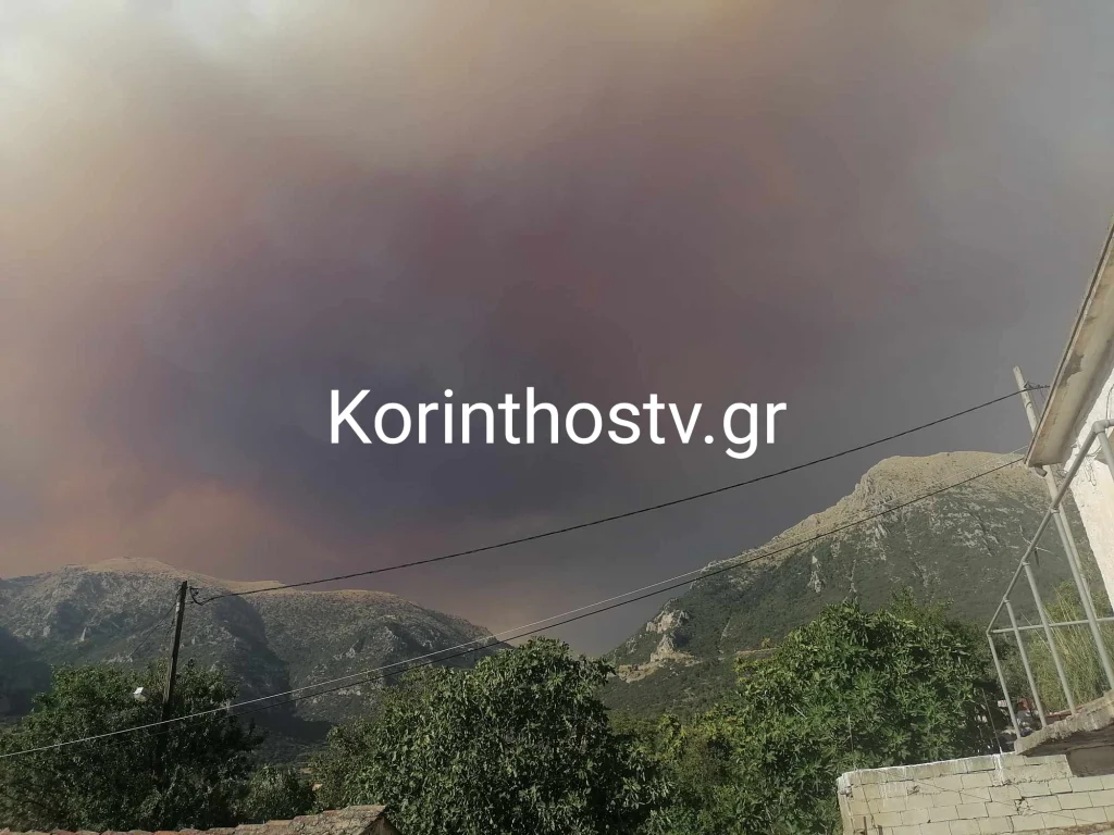 Ορεινή Κορινθία: Μεγάλη αναζωπύρωση και εντολή εκκένωσης για τρεις οικισμούς