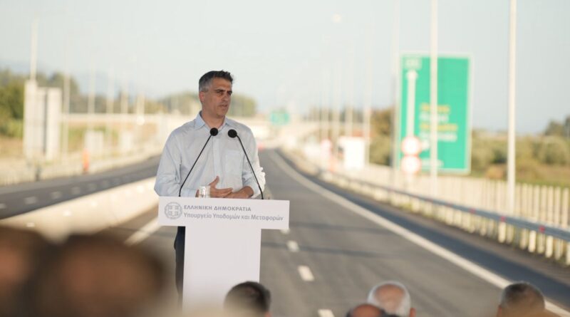 Παράδοση στην κυκλοφορία του Αυτοκινητόδρομου Πάτρα – Πύργος, στο τμήμα Πύργος – Αλισσός