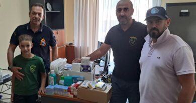 Δωρεά Φαρμακευτικού Υλικού από τον Σύλλογο Εφέδρων Πελοποννήσου στην Πυροσβεστική Υπηρεσία Κορίνθου και στο Πυροσβεστικό Κλιμάκιο Νεμέας