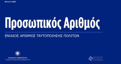 Προσωπικός αριθμός: Παράταση έως τις 5 Νοεμβρίου για την έκδοσή του