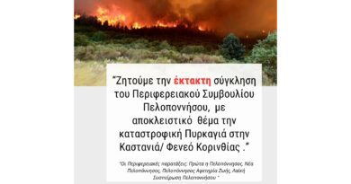 Σιάτος: Καταθέσαμε αίτημα για έκτακτη σύγκληση του ΠΕ.ΣΥ. Πελοποννήσου για τις φωτιές στην Ορεινή Κορινθία