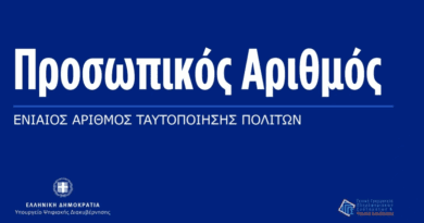 Προσωπικός αριθμός: Λήγει η προθεσμία για την έκδοση του από τους πολίτες – Θα αποδίδεται αυτόματα από 5 Σεπτεμβρίου