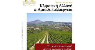 Κλιματική Αλλαγή & Αμπελοκαλλιέργεια – Ομιλία συζήτηση στο Κτήμα Παλυβού
