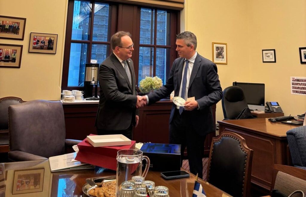 Συνάντηση του Υπουργού Υποδομών και Μεταφορών Χρίστου Δήμα με τον Υπουργό Μεταφορών του Καναδά StevenMacKinnon