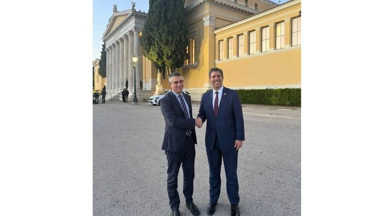 Συνάντηση του Υπουργού Υποδομών και Μεταφορών Χρίστου Δήμα με τον Αναπληρωτή Υπουργό Εξωτερικών των ΗΠΑ Michael Rigas