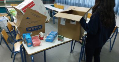 Γυμνάσιο Νεμέας: Συλλογή ειδών πρώτης ανάγκης για το Χαμόγελο του Παιδιού - Ευχαριστήρια επιστολή