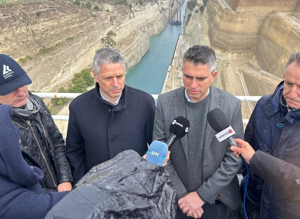 Χρίστος Δήμας: Εντείνονται οι εργασίες στη Διώρυγα της Κορίνθου με στόχο να ανοίξει τον Ιούλιο 