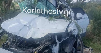 Νεμέα: Τροχαίο με νεκρή οδηγό, το αυτοκίνητό της καρφώθηκε σε κολώνα