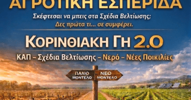 Ημερίδα στο Κιάτο για το μέλλον της Κορινθιακής αγροτικής παραγωγής