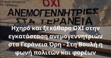 Στη Βουλή από τον Γ. Ψυχογιό το ηχηρό «ΟΧΙ» της τοπικής κοινωνίας στην εγκατάσταση ανεμογεννητριών στα Γεράνεια