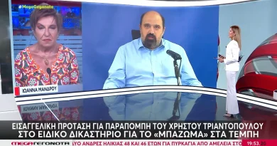 Τέμπη: Εισαγγελική πρόταση για παραπομπή του Χρήστου Τριαντόπουλου στο Ειδικό Δικαστήριο για το «μπάζωμα»