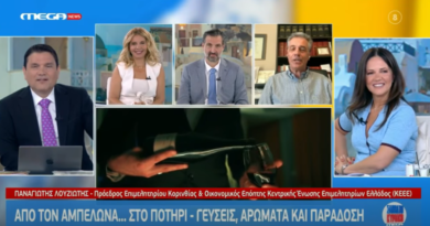 Παναγιώτης Λουζιώτης στο MEGA: Ο οινοτουρισμός είναι εμπειρία - Η Κορινθία πρωταγωνιστεί στον οινικό χάρτη της Ελλάδας