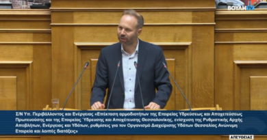 Γ. Ψυχογιός: Το νερό είναι δημόσιο αγαθό και όχι εμπόρευμα! Και οι ΔΕΥΑ της Κορινθίας σε κίνδυνο