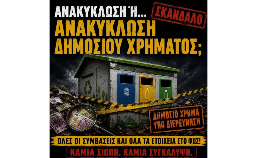 Ανακύκλωση ή… ανακύκλωση δημόσιου χρήματος;
