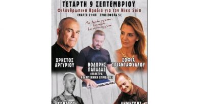Φιλανθρωπική Βραδιά για τον Niko Sain στο Θέατρο Αρχαίων Κλεωνών 