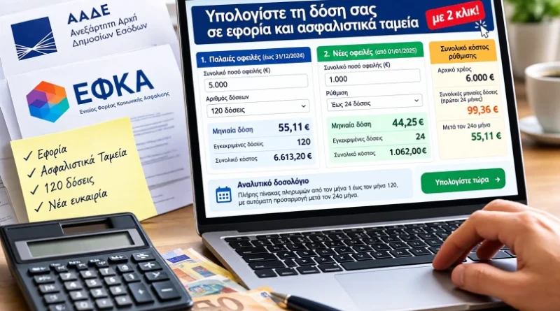 Ρύθμιση οφειλών σε 120 δόσεις για Εφορία και ΕΦΚΑ – Τι προβλέπει η νέα ρύθμιση