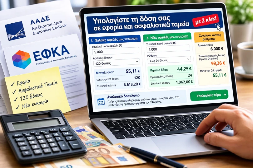 Ρύθμιση οφειλών σε 120 δόσεις για Εφορία και ΕΦΚΑ – Τι προβλέπει η νέα ρύθμιση