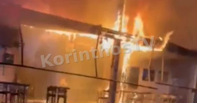 Νεμέα: Καφετέρια τυλίχθηκε στις φλόγες - Έρευνα από το ΑΚΑΕΕ -VIDEO