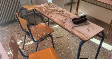 Πάτρα: Κλειστό θα παραμείνει το 6ο Λύκειο μετά την πτώση σοβάδων