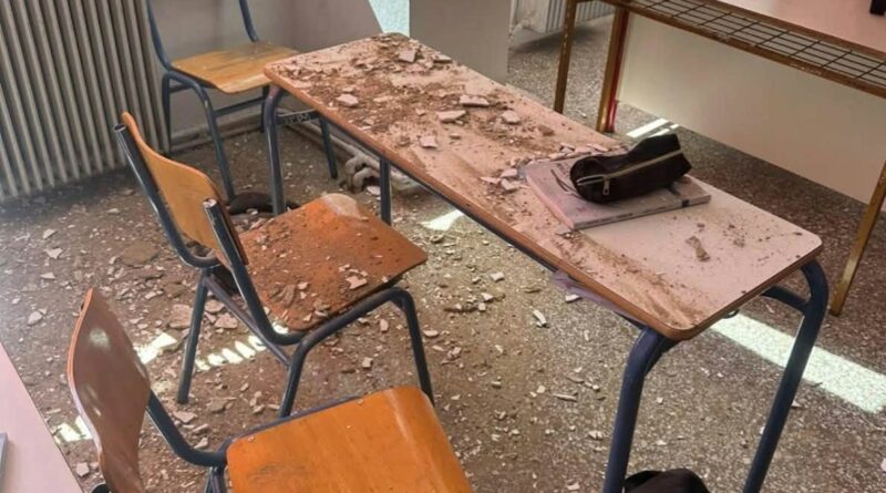 Πάτρα: Κλειστό θα παραμείνει το 6ο Λύκειο μετά την πτώση σοβάδων