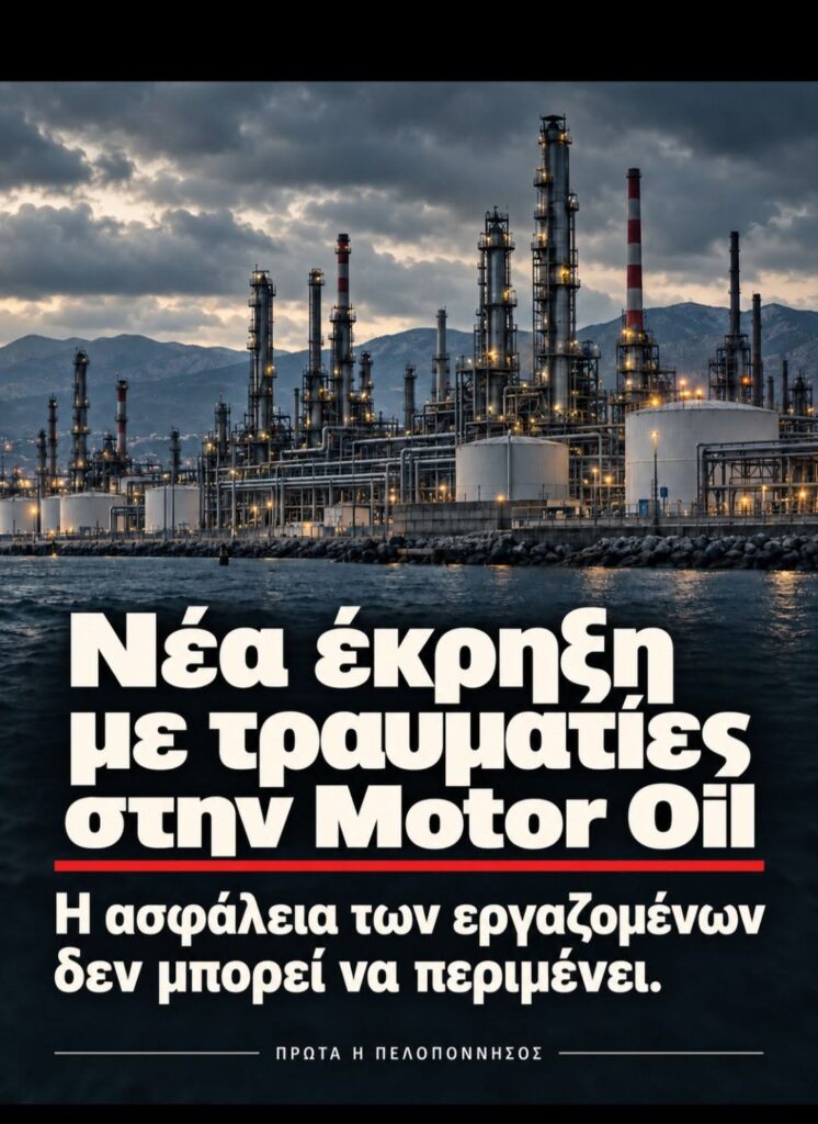 Νέα έκρηξη στη Motor Oil με δύο τραυματίες. Απαιτούνται απαντήσεις και άμεσα μέτρα προστασίας
