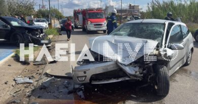 Τροχαίο στον Πύργο: Μία νεκρή και δύο σοβαρά τραυματίες σε μετωπική σύγκρουση